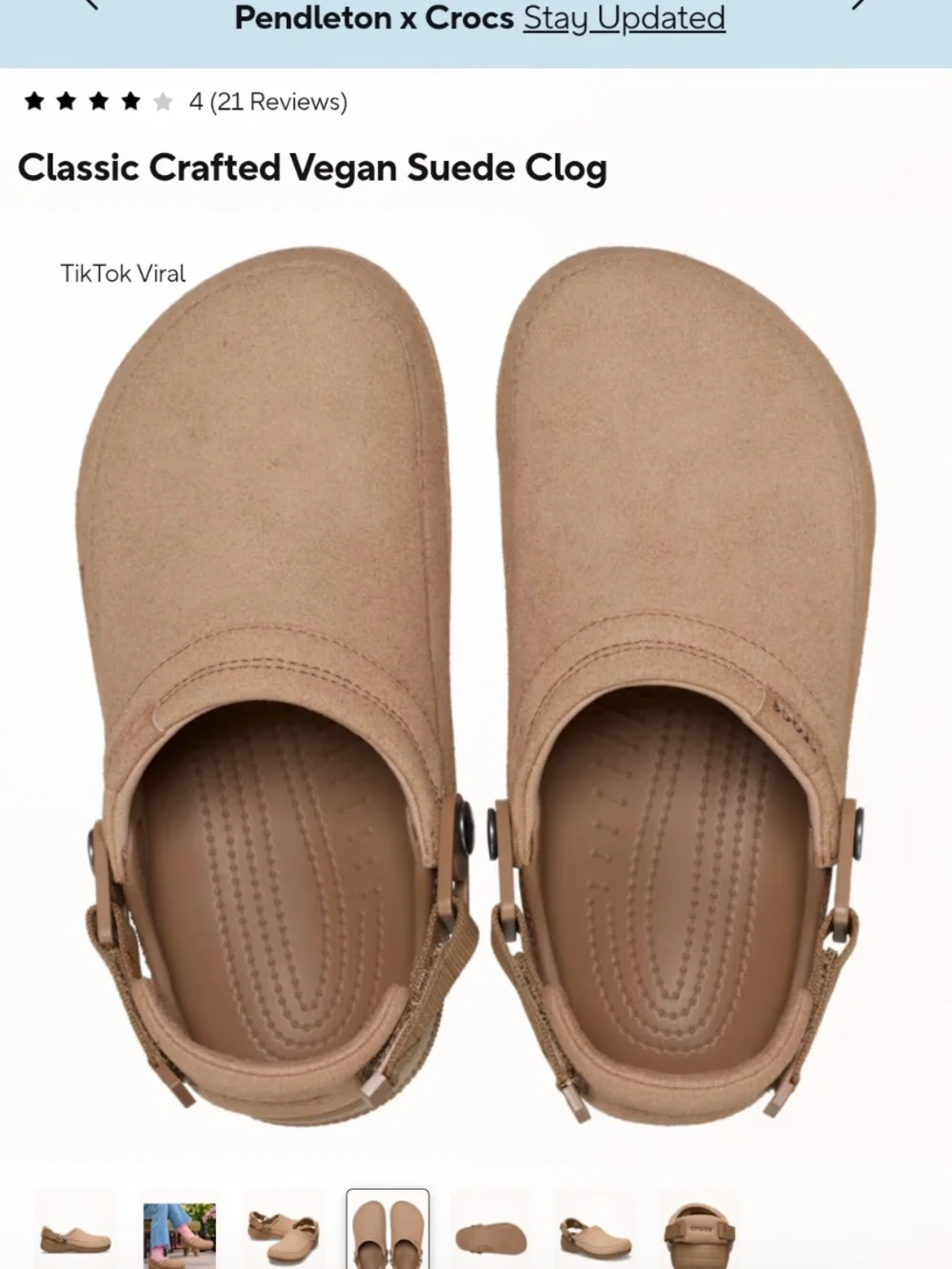 Crocs Kids Classic Suede Clog